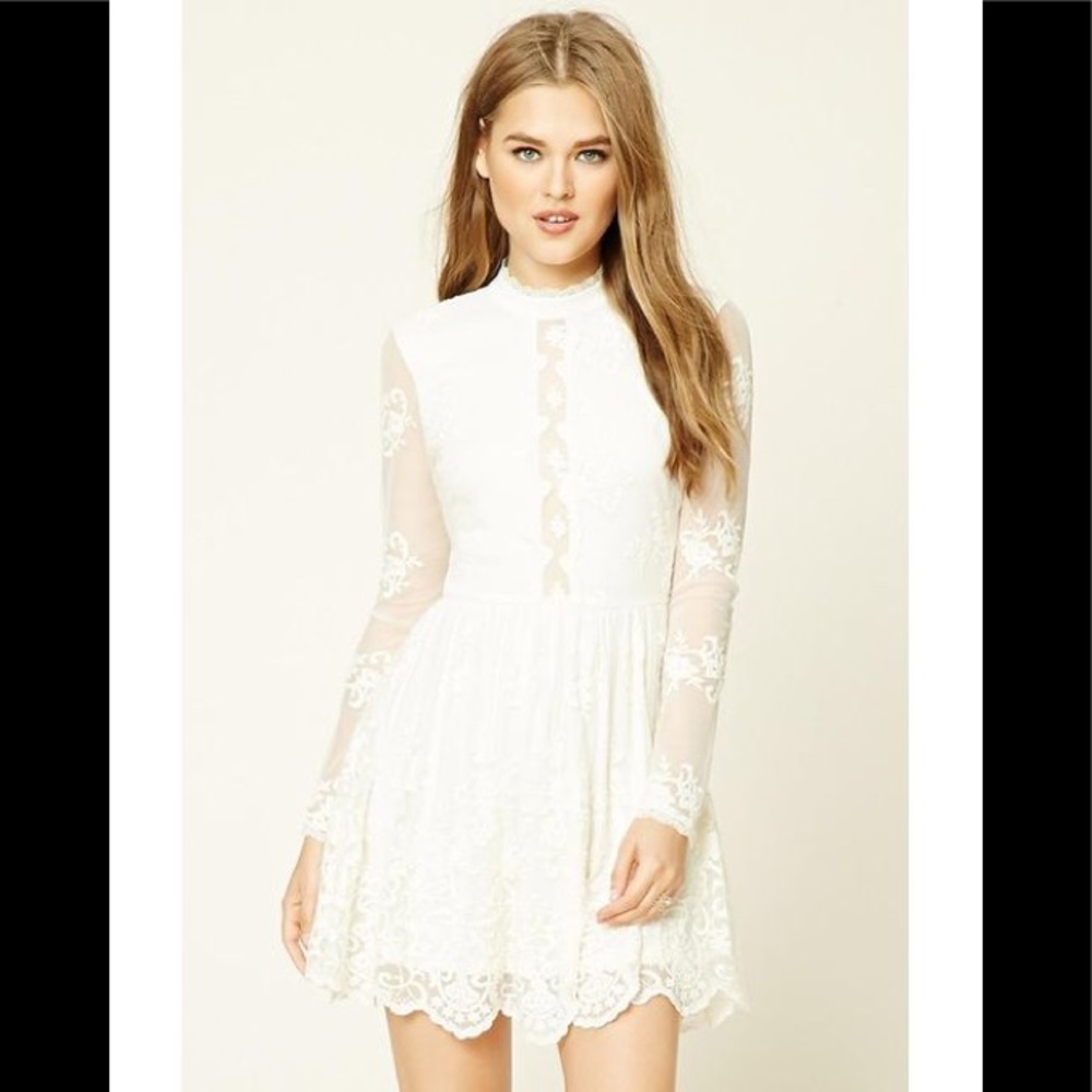 Burgundy long sleeve lace dress size L